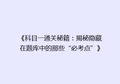 《科目一通关秘籍：揭秘隐藏在题库中的那些“必考点”》
